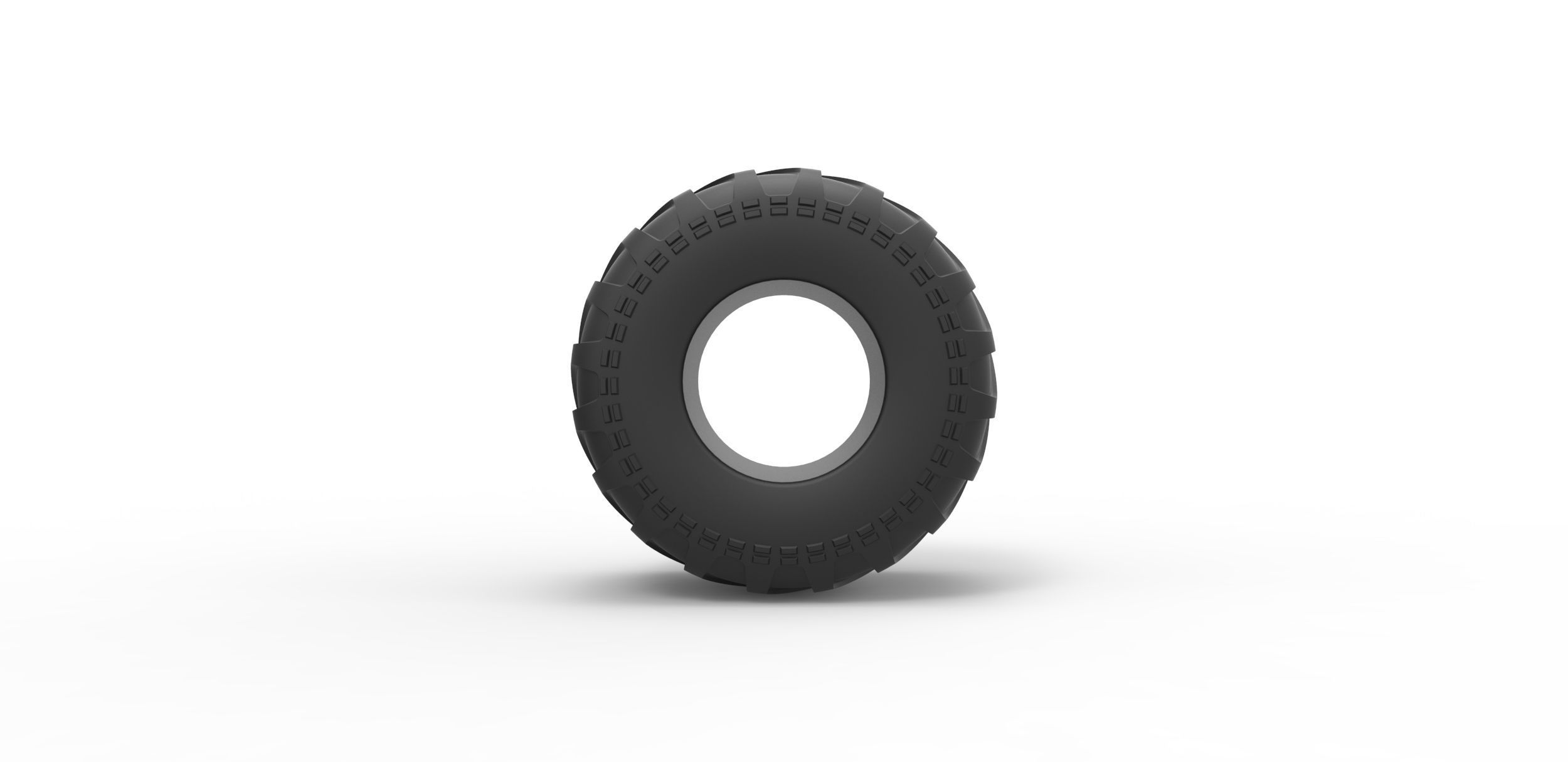 Monster Jam tire Scale 1 to 25 3D print model_4