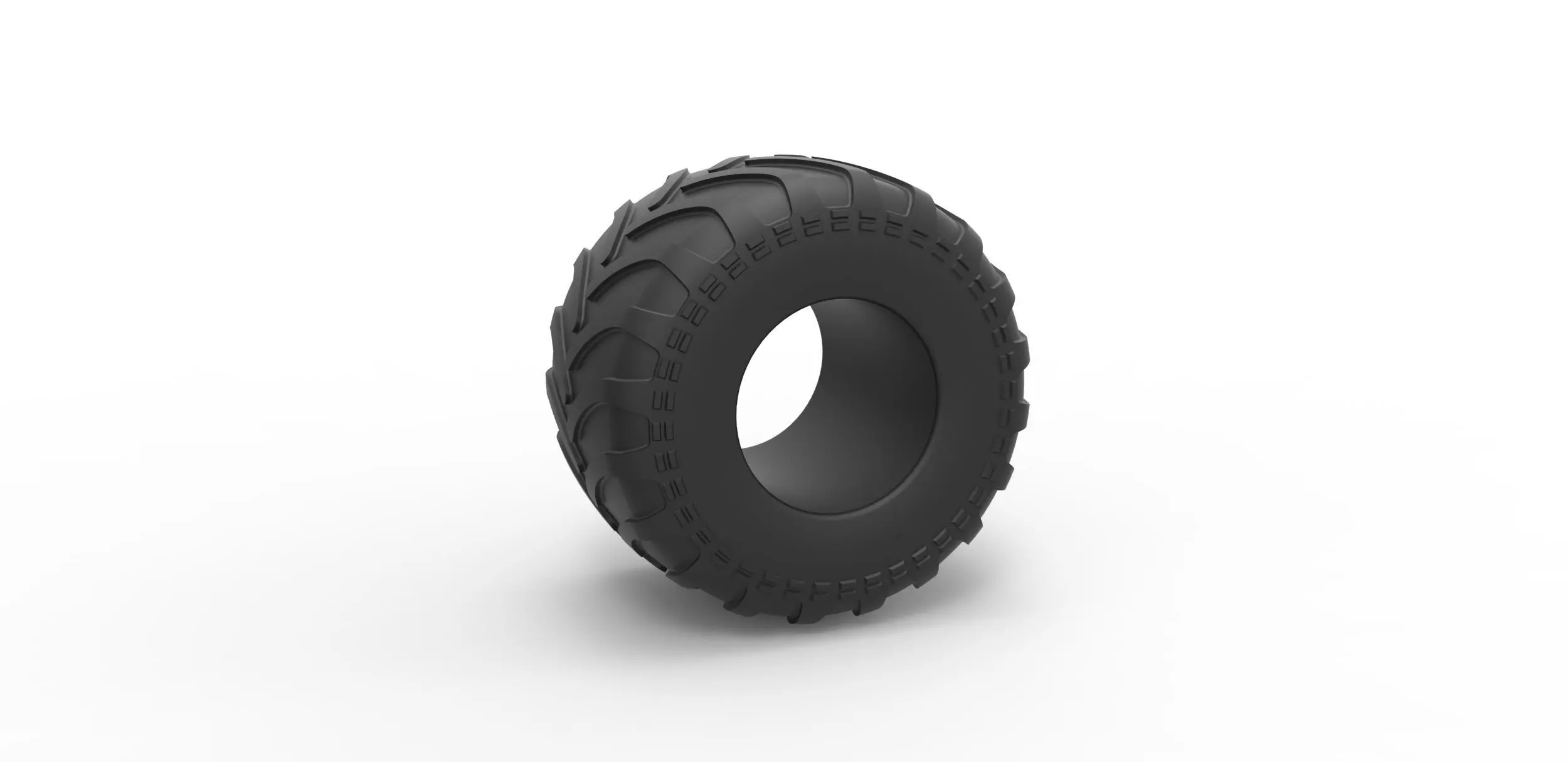 Monster Jam tire Scale 1 to 25 3D print model_0