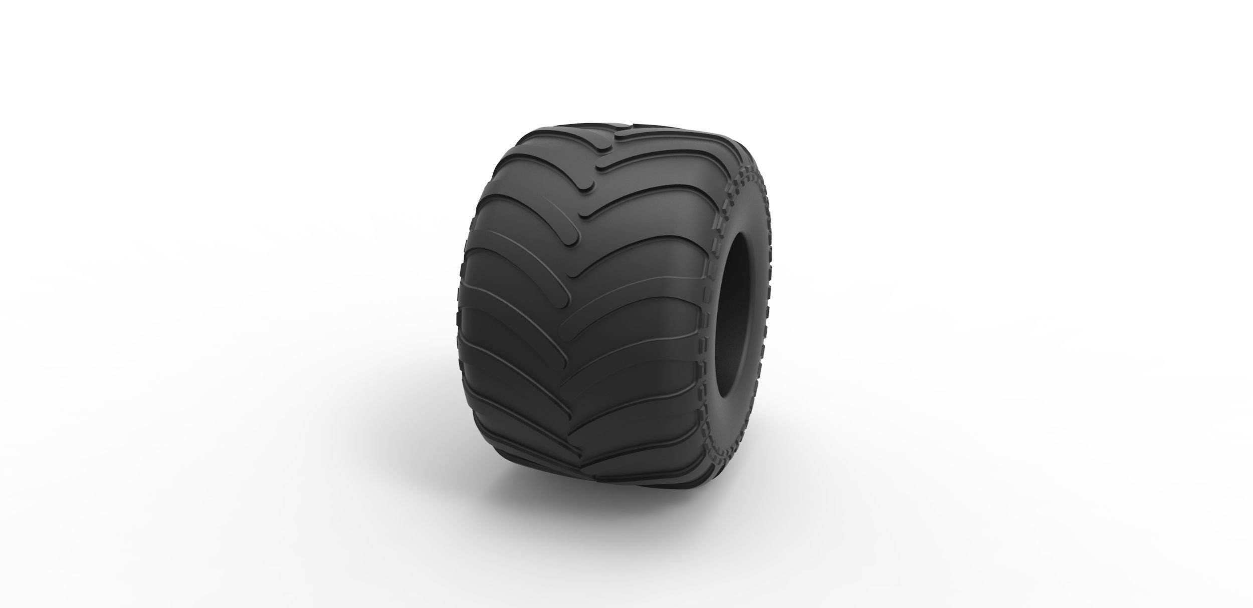 Monster Jam tire Scale 1 to 25 3D print model_2