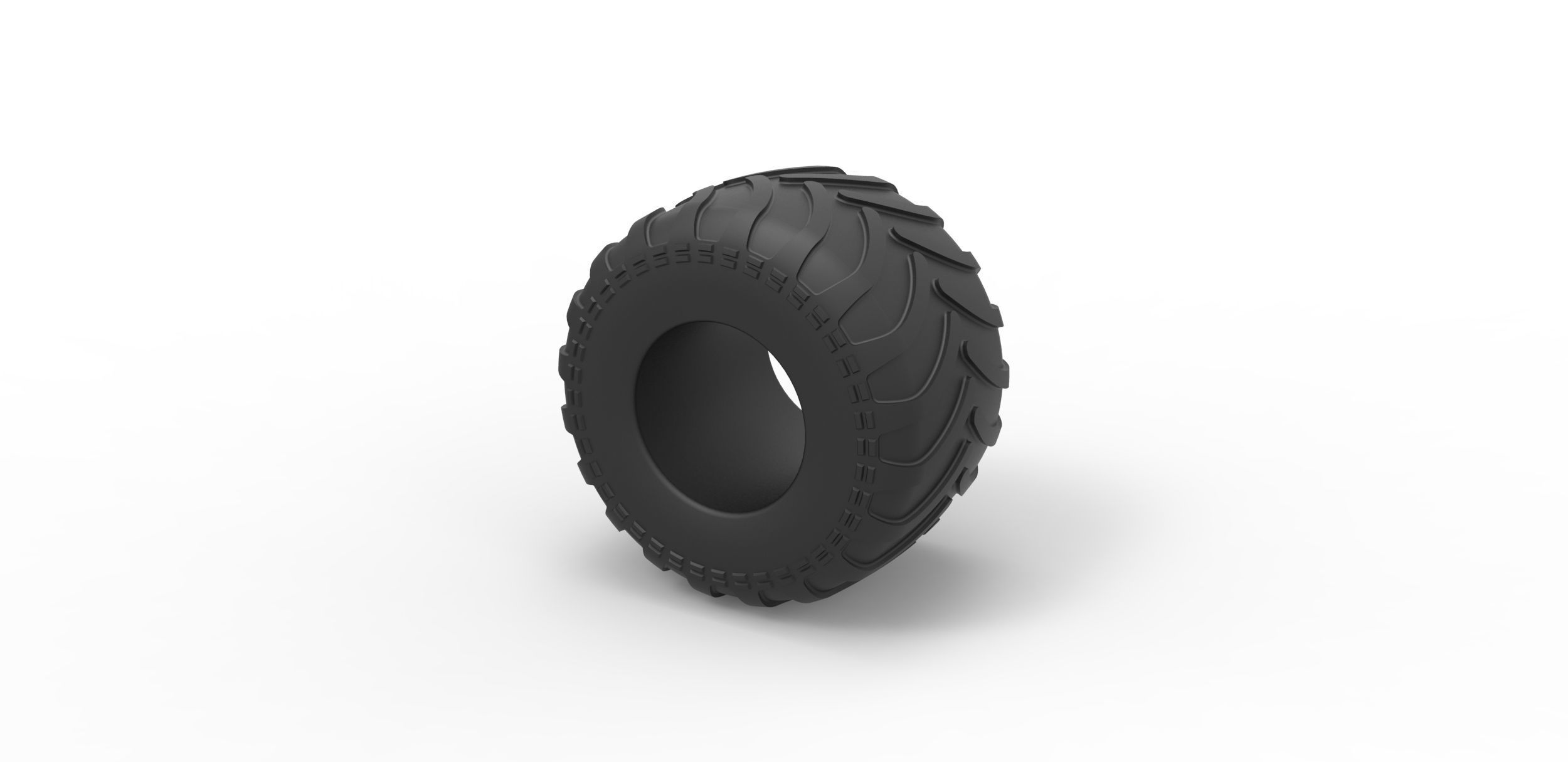 Monster Jam tire Scale 1 to 25 3D print model_6