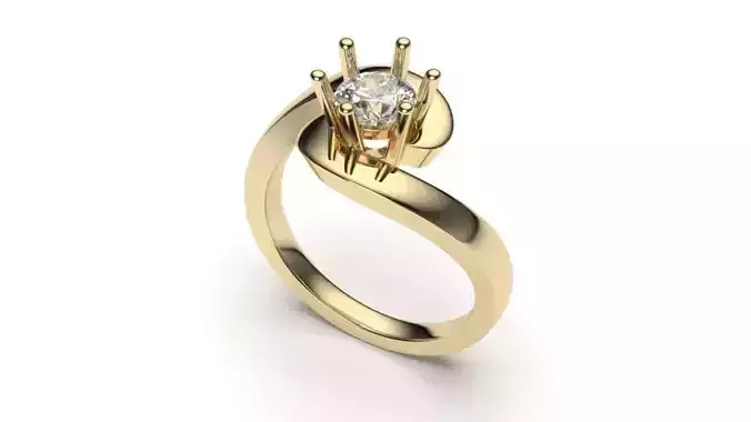 solitaire with ring sizes  8 part S127