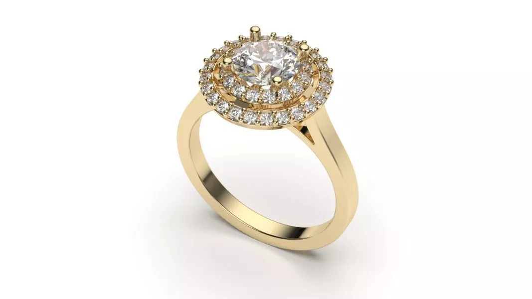 solitaire with ring sizes 9 part S128 3D print model