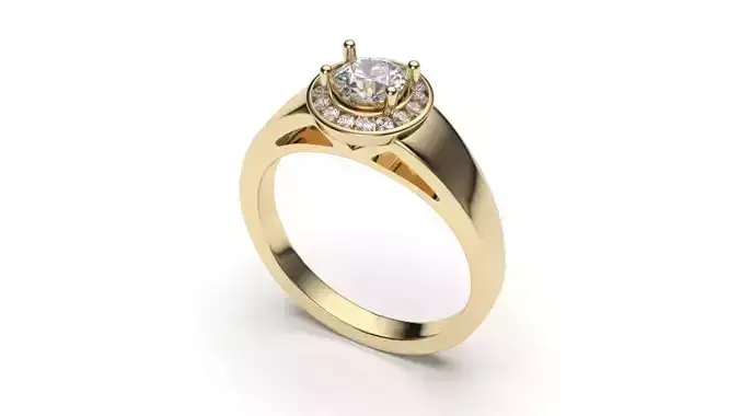 solitaire with ring sizes  8 part S129