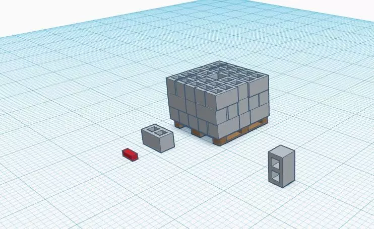 Cinder Block H0 1-87 3D print model_0