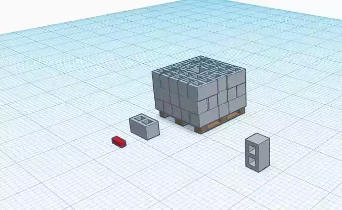 Cinder Block H0 1-87 3D print model