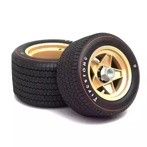 Firestone tyres - Campanolo rims 3D model