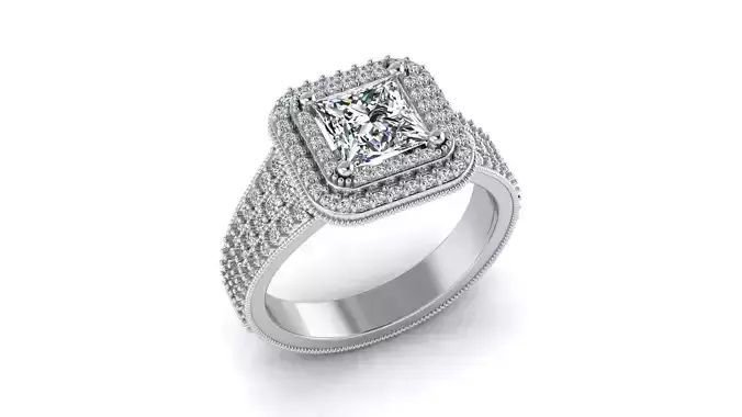 Princess  Diamond Engagement Ring