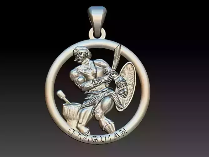 Oxaguian Pendant 3D print model