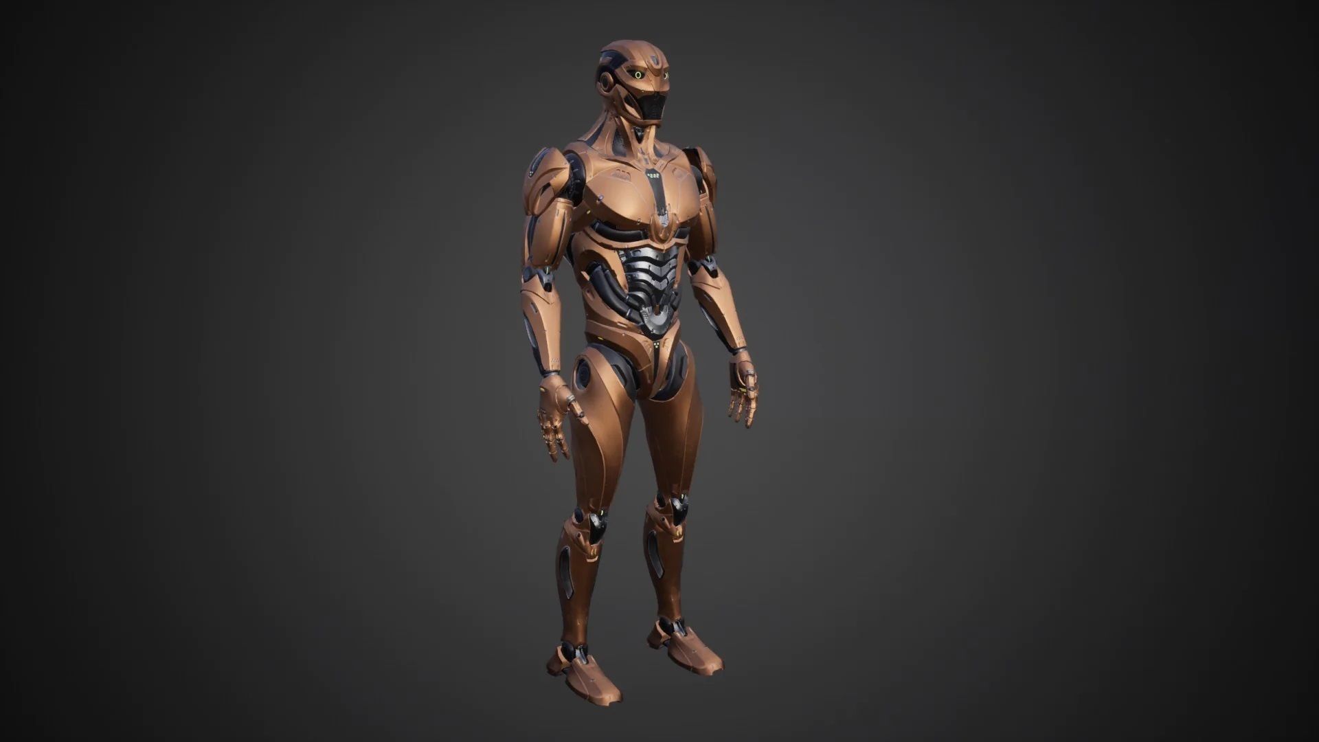 Modular Robot Low-poly 3D model_19