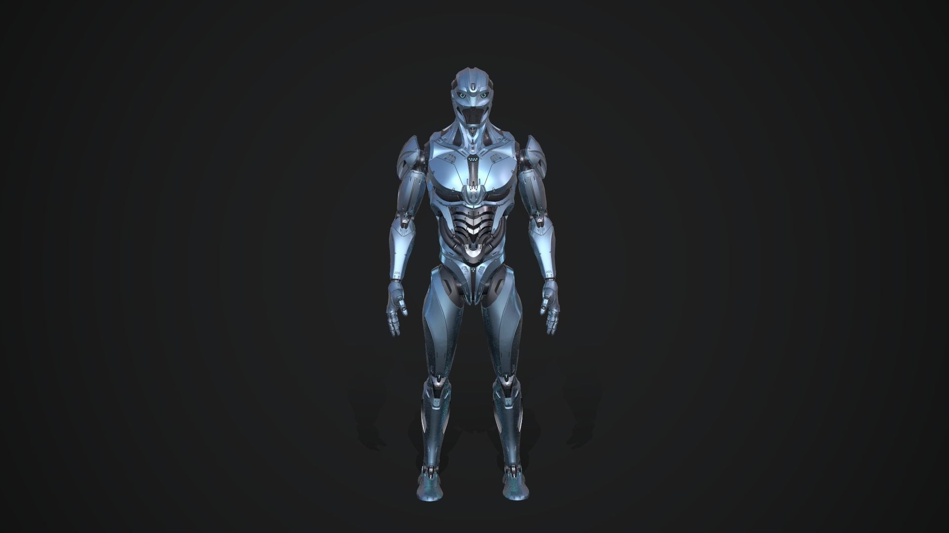 Modular Robot Low-poly 3D model_3