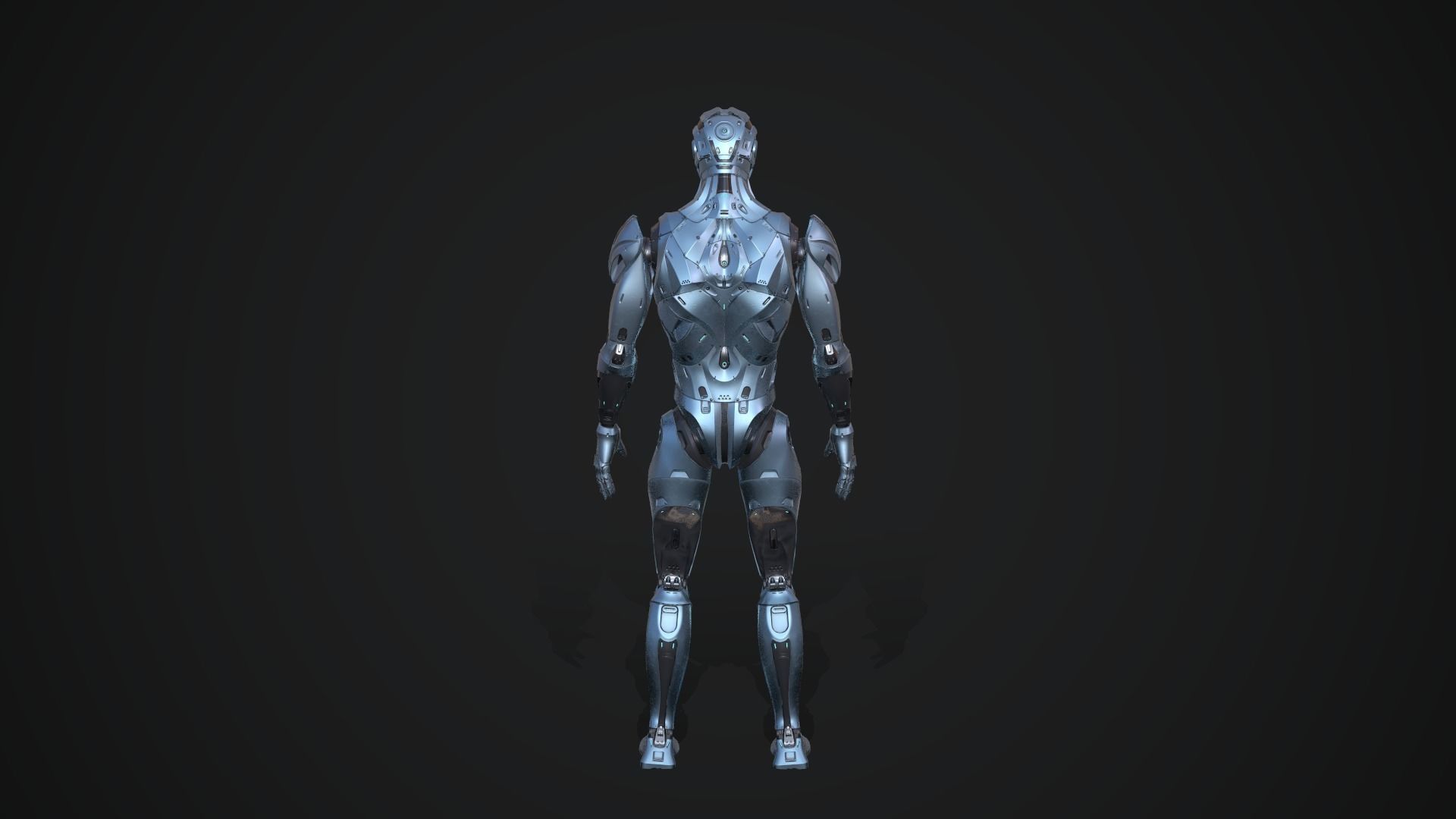 Modular Robot Low-poly 3D model_5