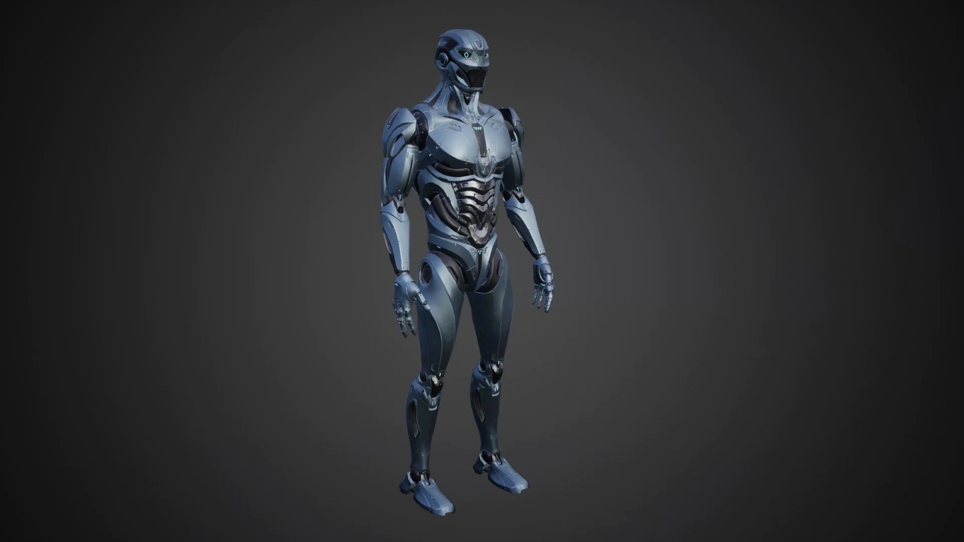 Modular Robot Low-poly 3D model_18