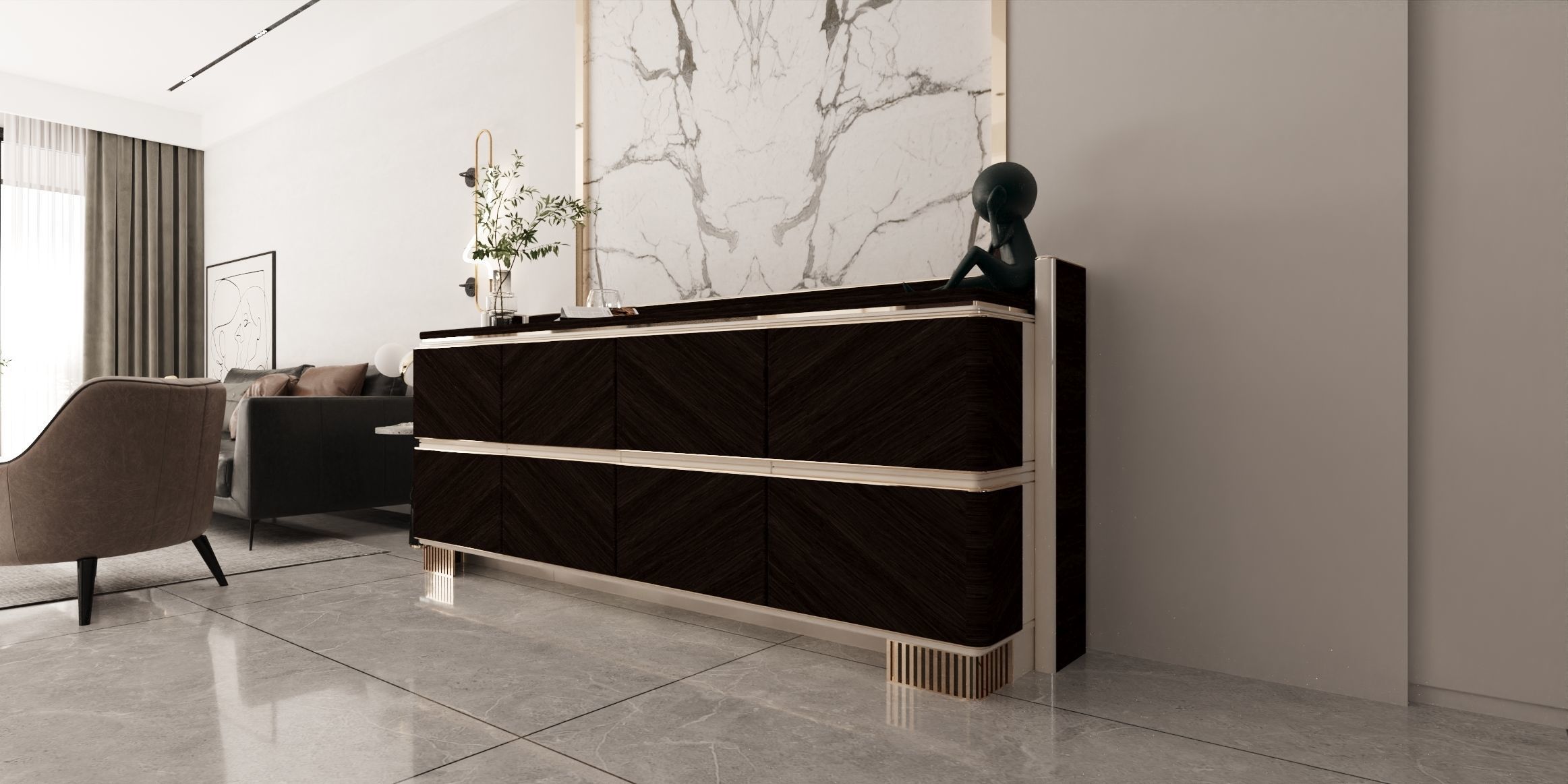 Console Table 3D model_10