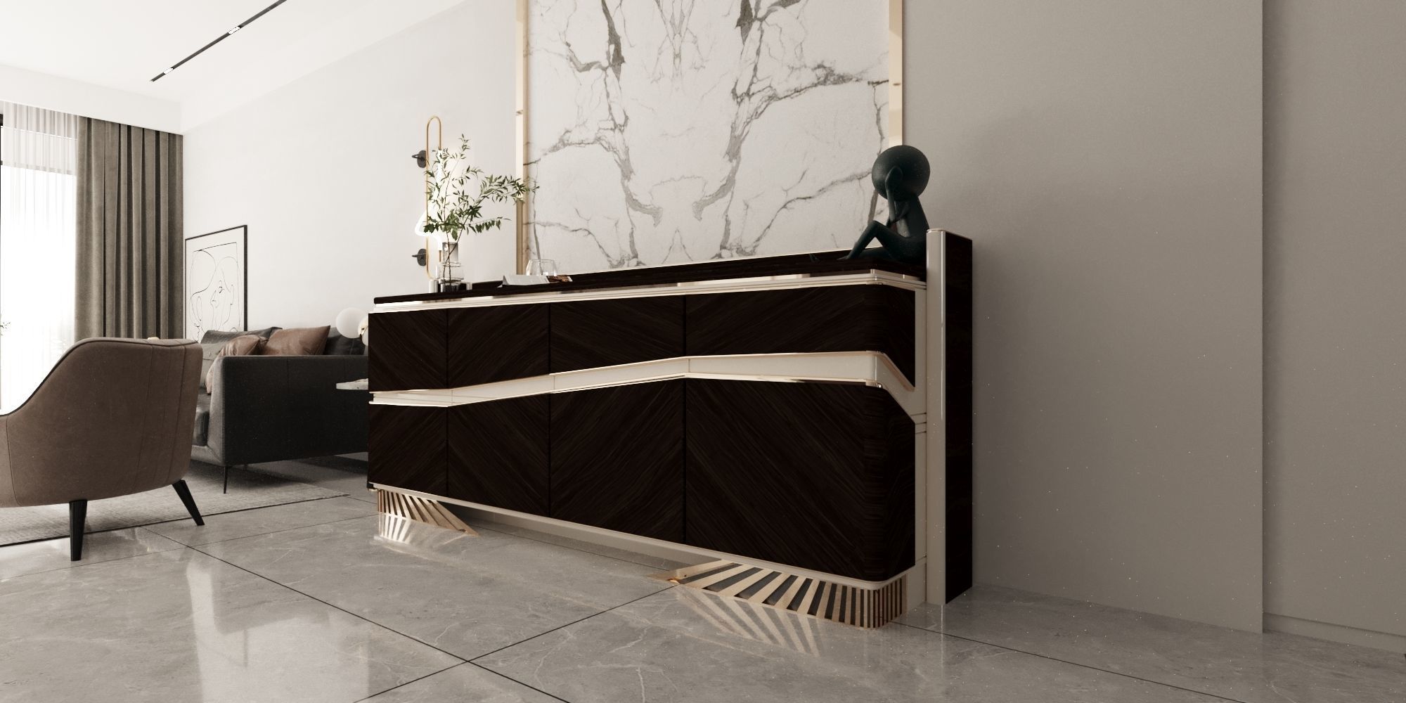 Console Table 3D model_9