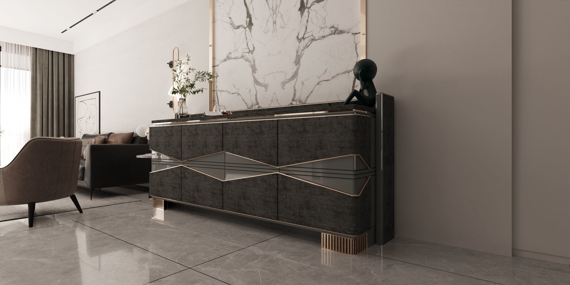 Console Table 3D model_6