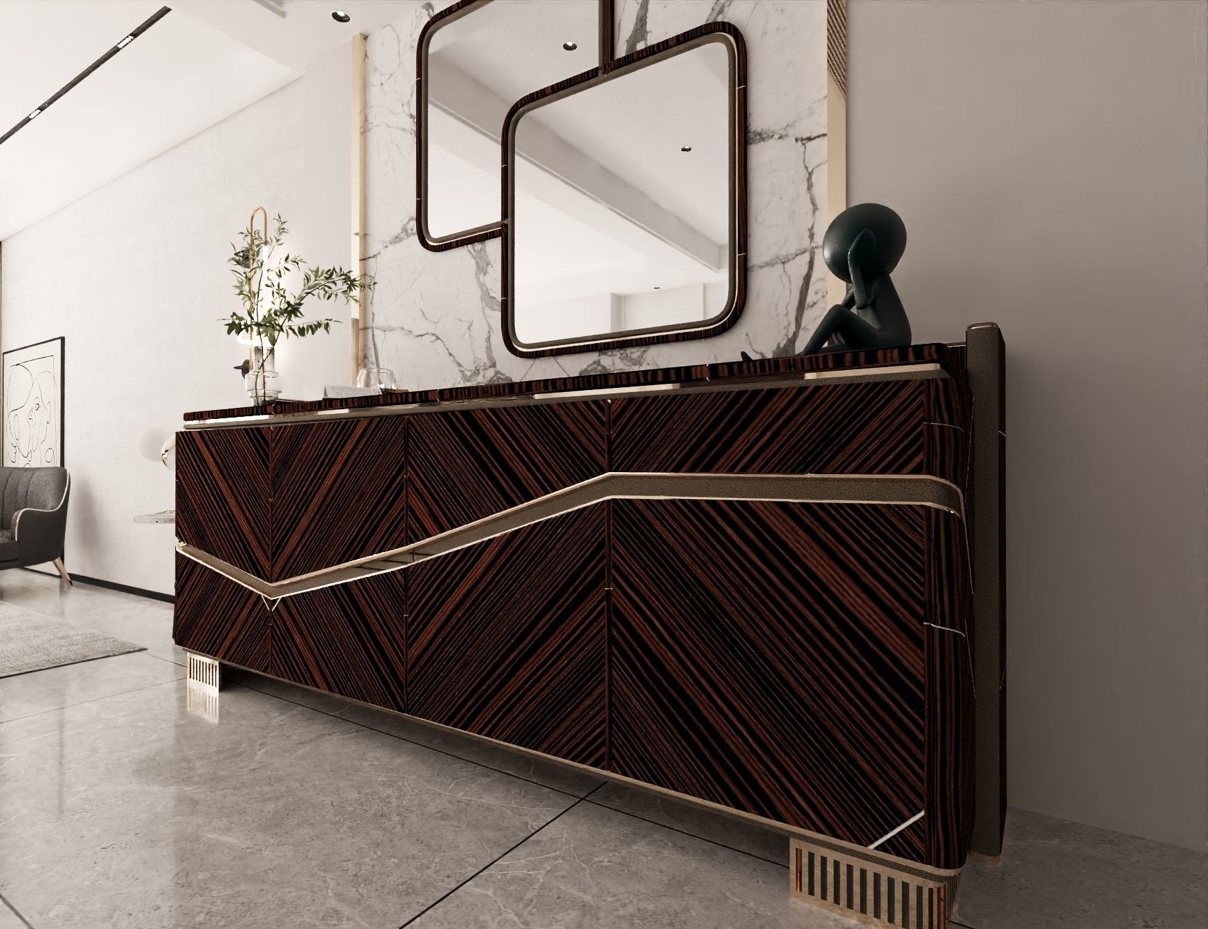 Console Table 3D model_1