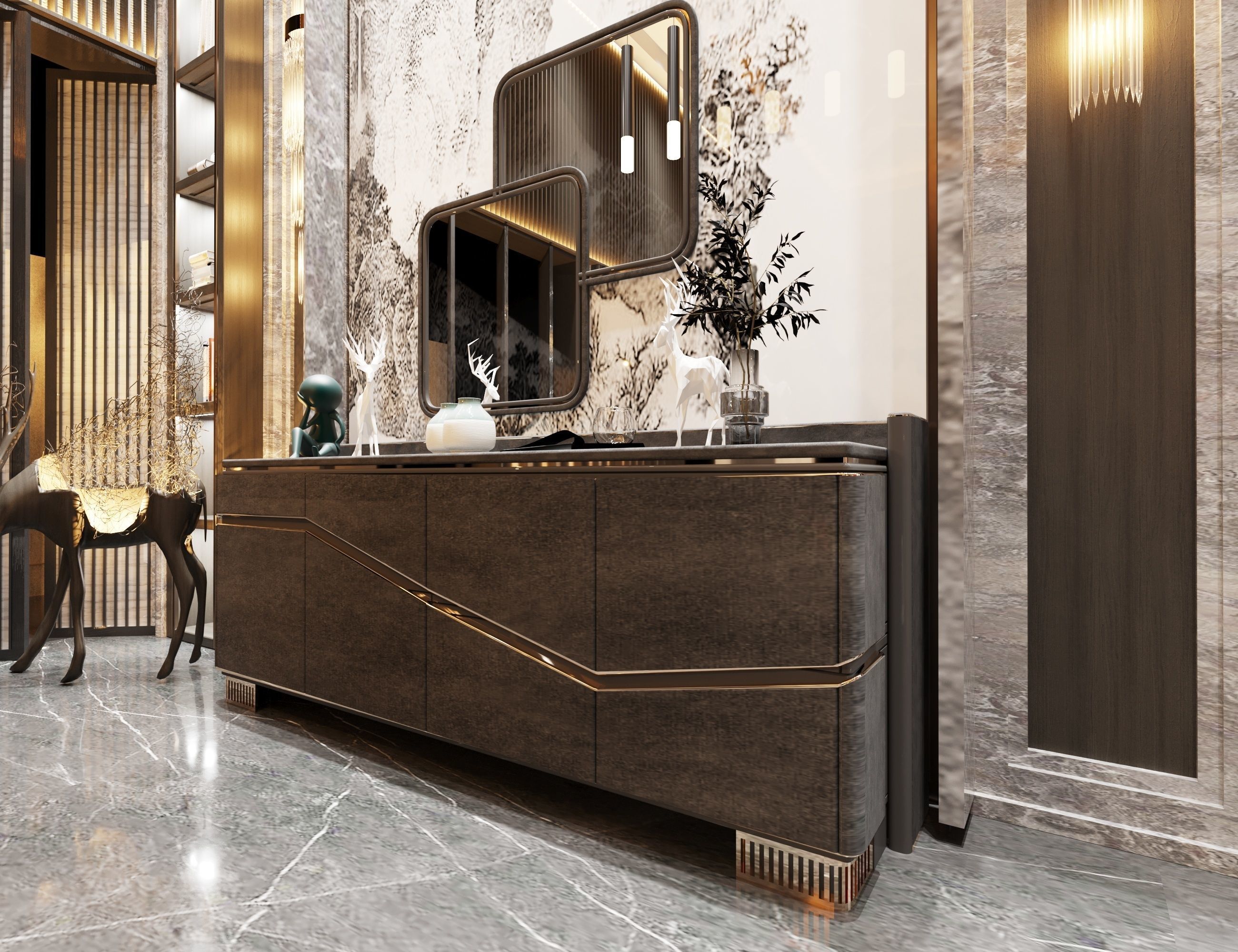 Console Table 3D model_4