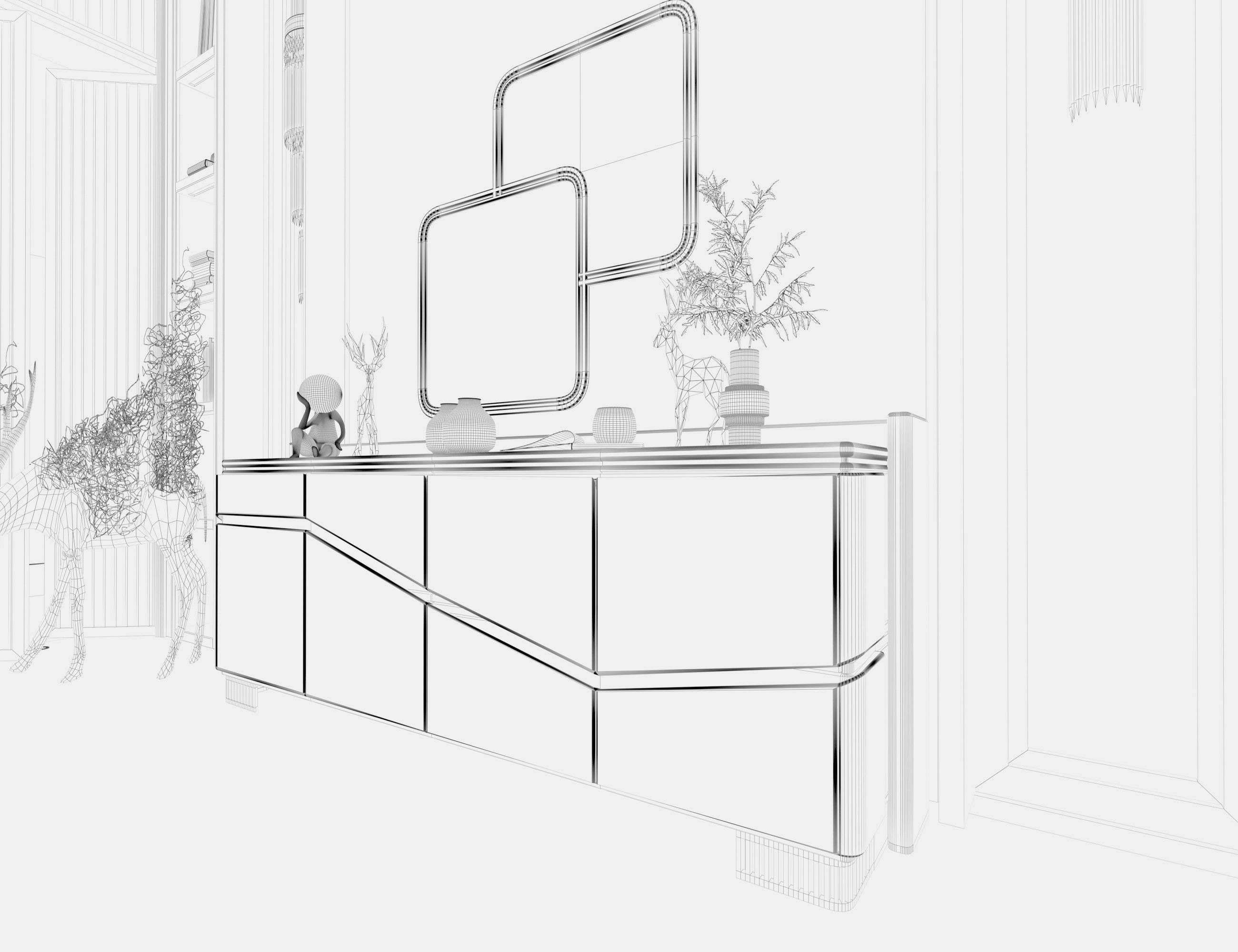Console Table 3D model_3