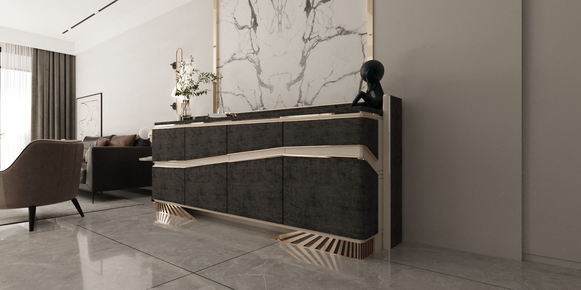 Console Table 3D model_8
