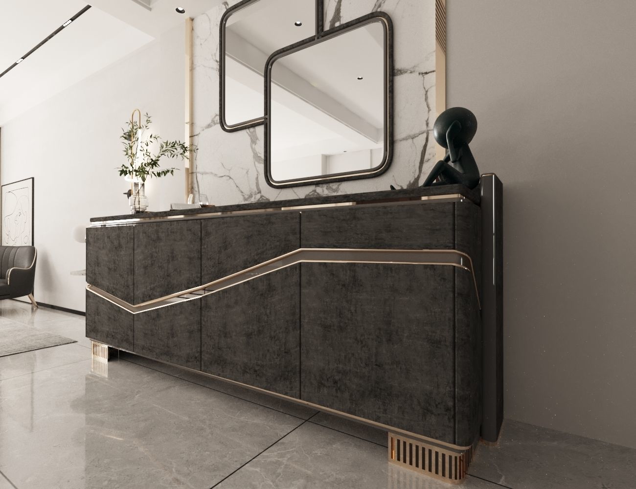 Console Table 3D model_12