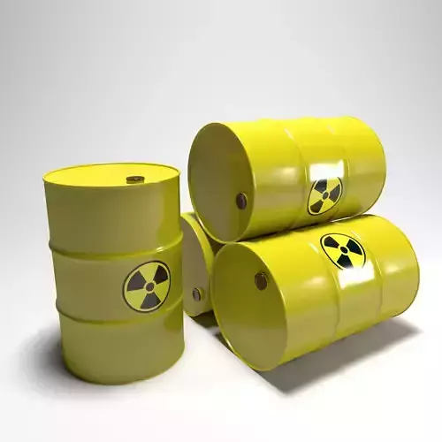 Clean Yellow Barrel Low-poly 3D model