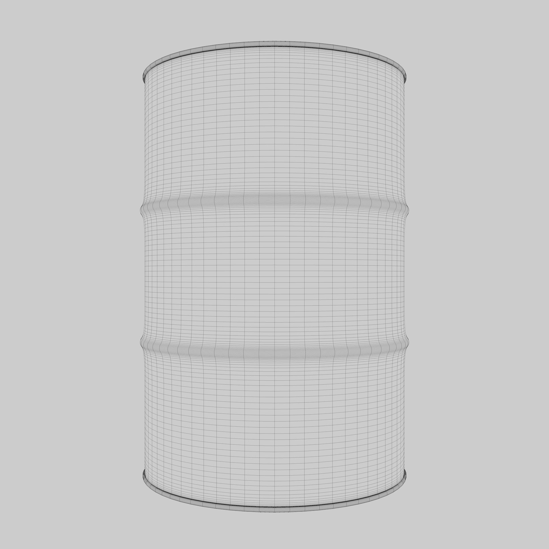 Clean Yellow Barrel Low-poly 3D model_5