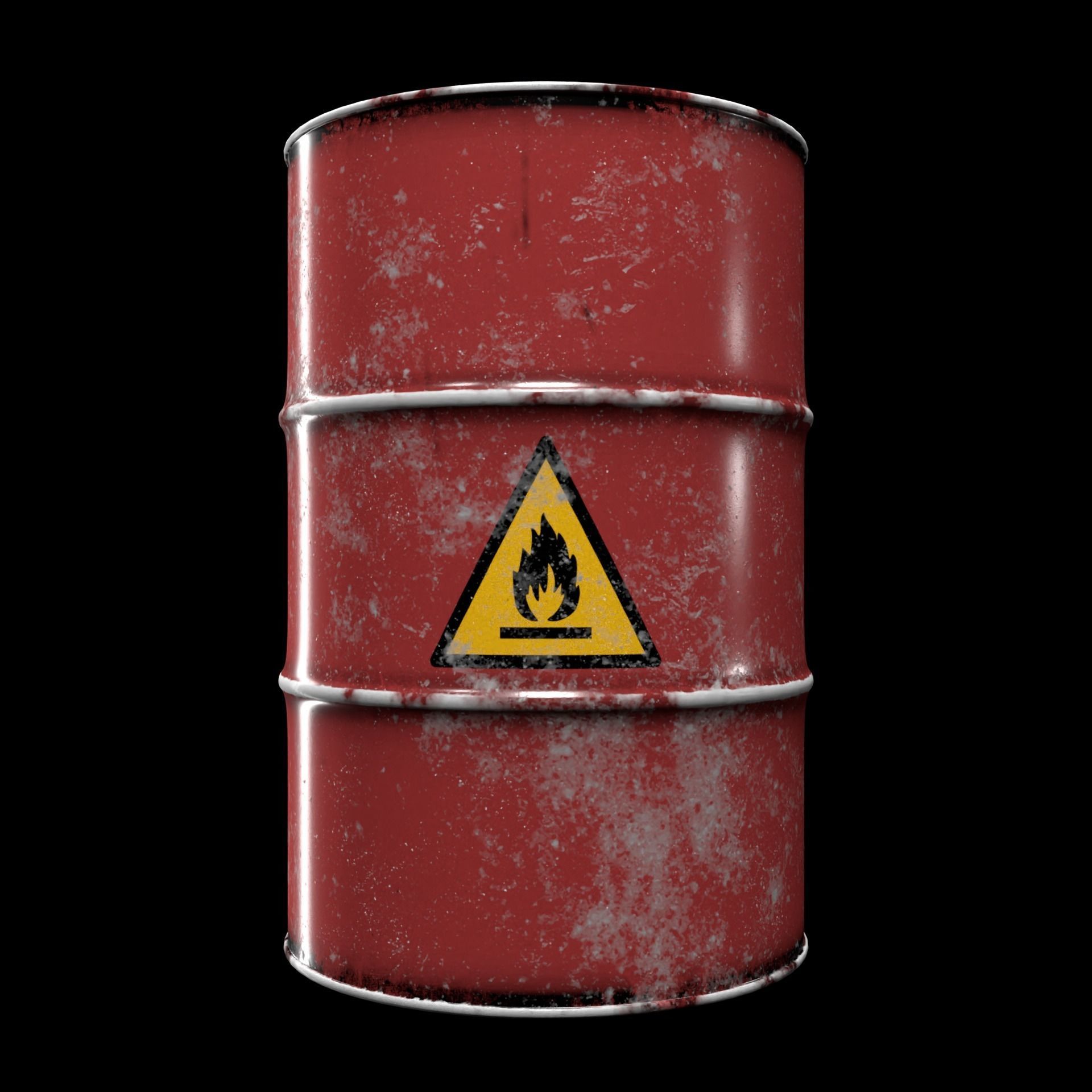 Damaged Barrels Pack Low-poly 3D model_12