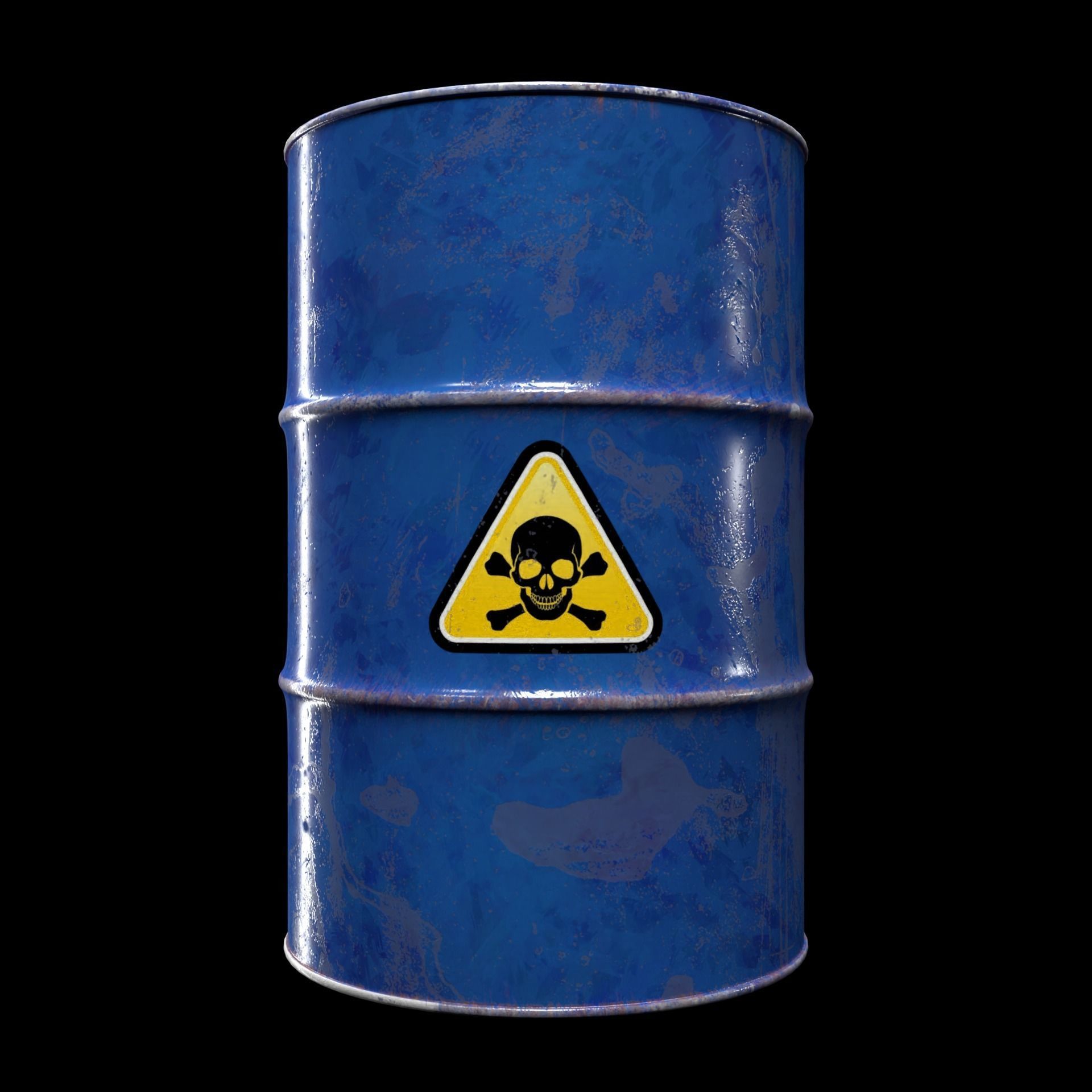 Damaged Barrels Pack Low-poly 3D model_10