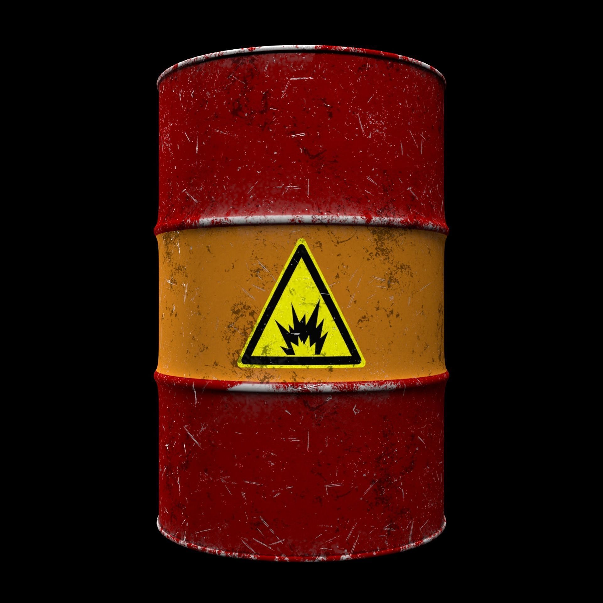 Damaged Barrels Pack Low-poly 3D model_16