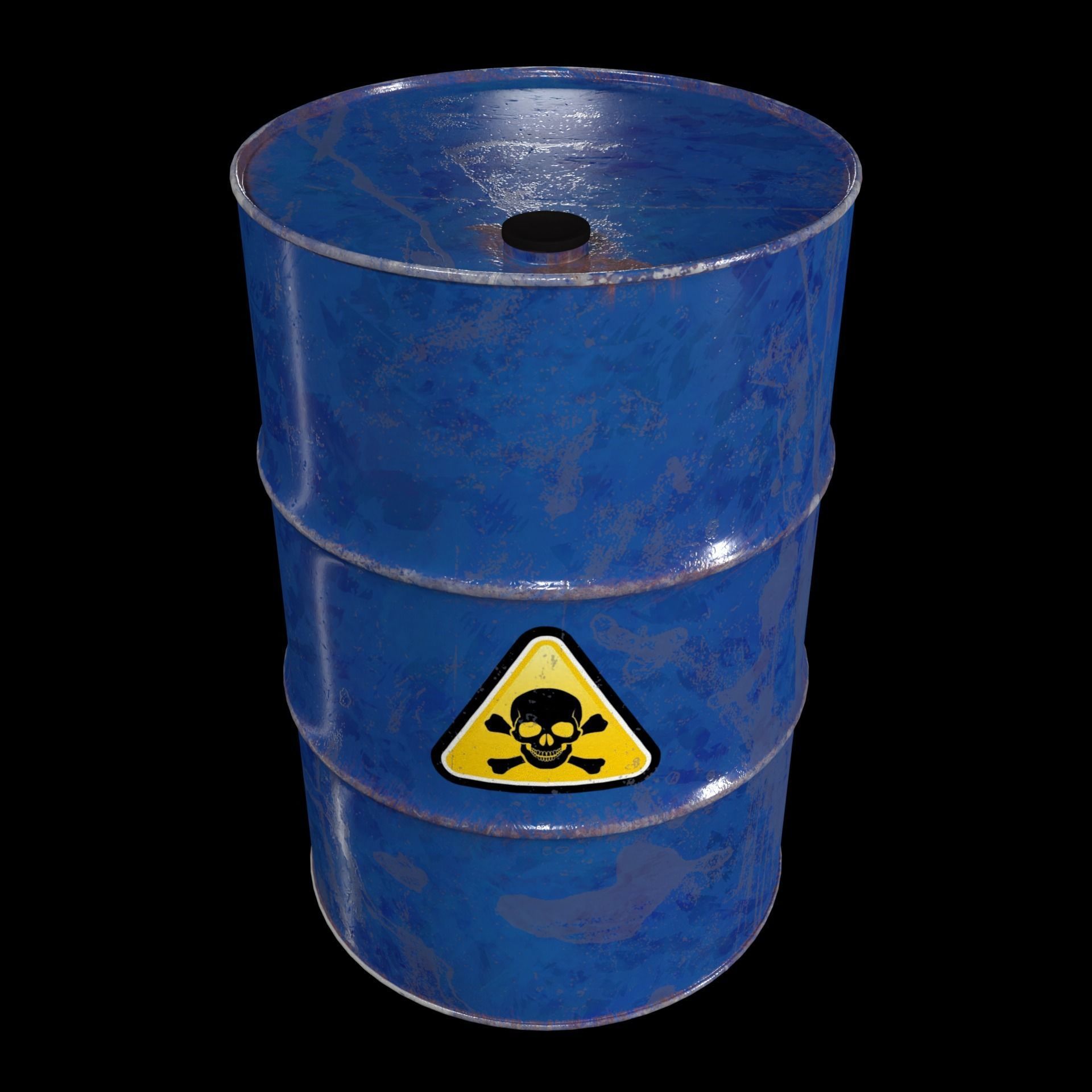 Damaged Barrels Pack Low-poly 3D model_11