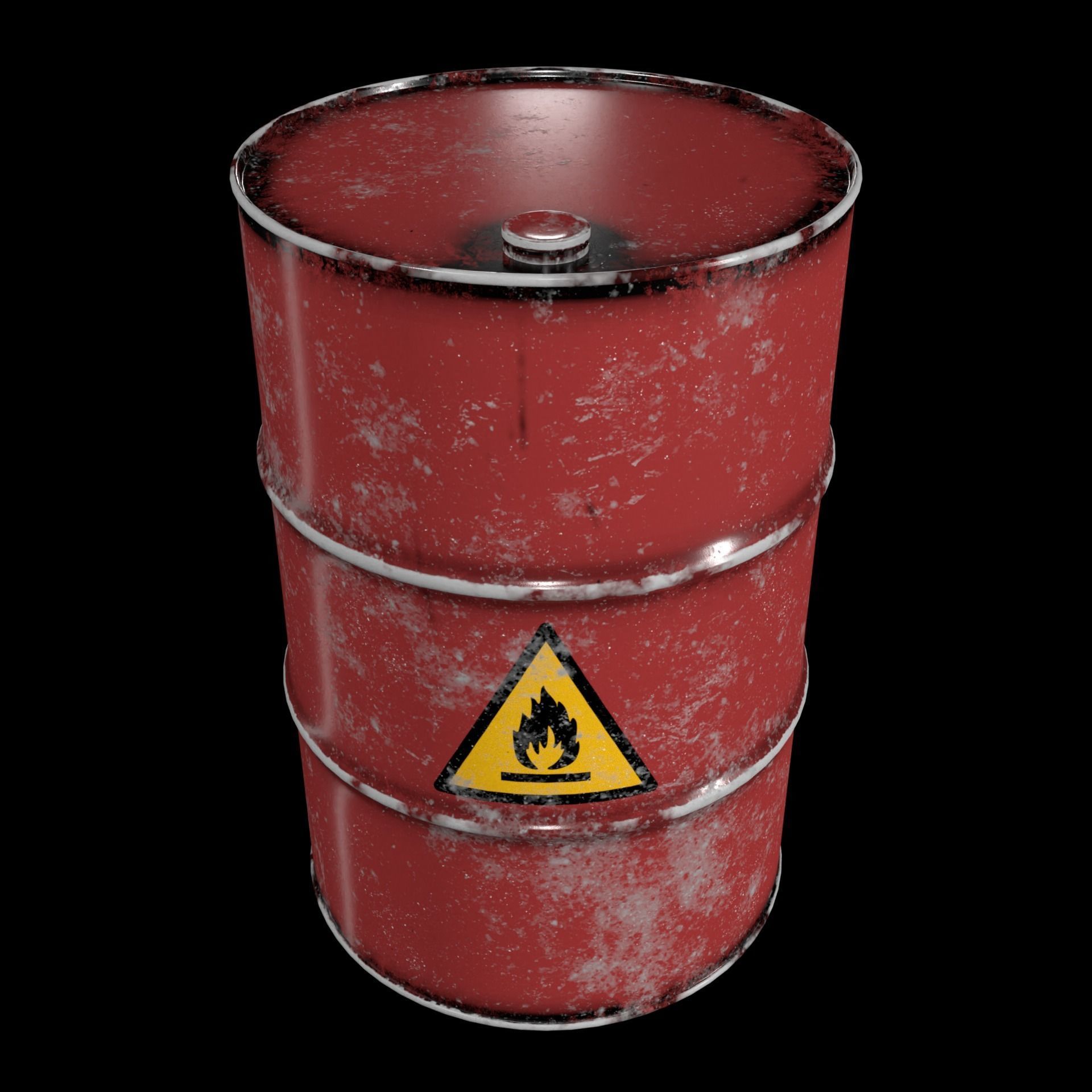 Damaged Barrels Pack Low-poly 3D model_13