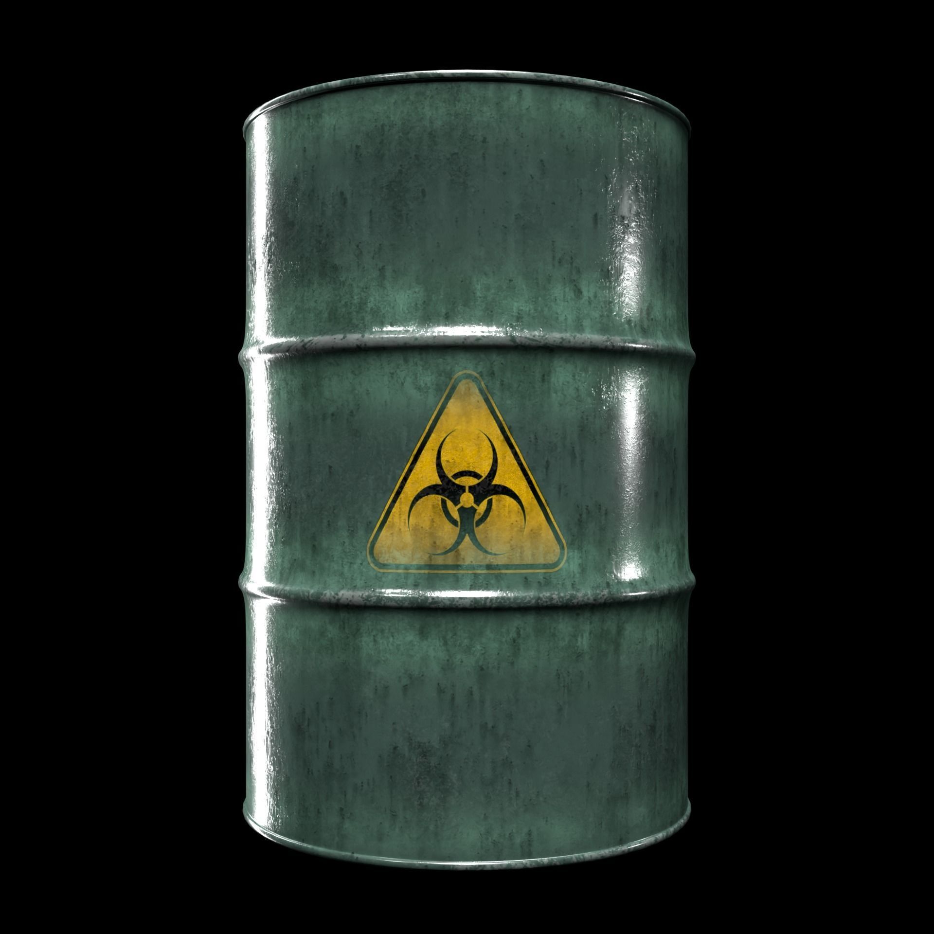 Damaged Barrels Pack Low-poly 3D model_8