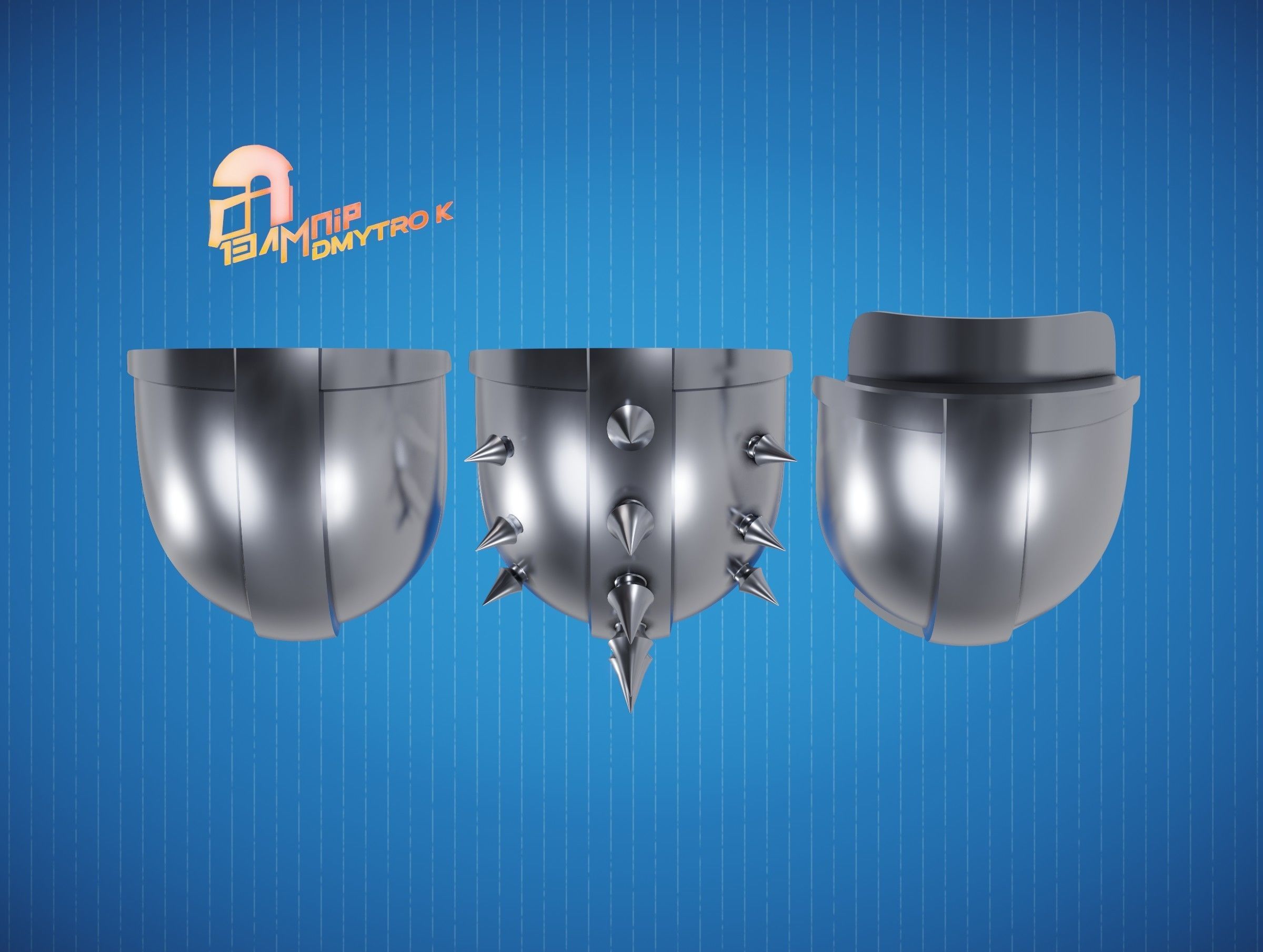 Custom Din Djarin Shoulder Pauldrons 3D print model_2