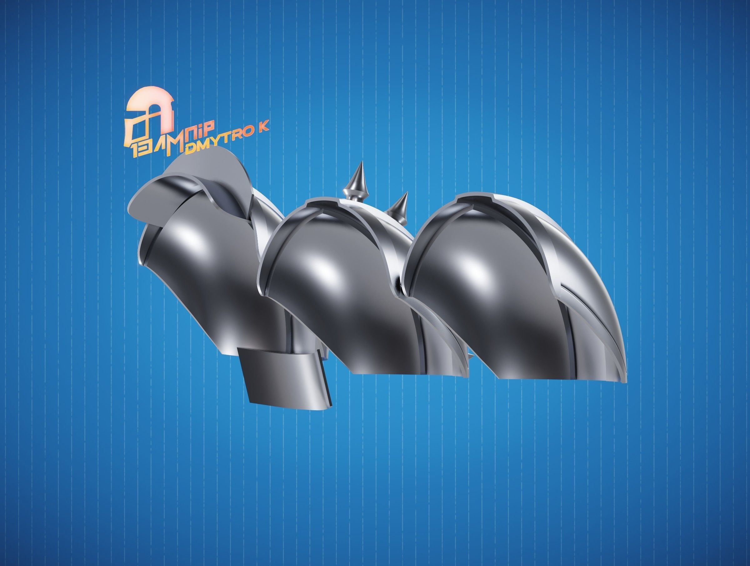 Custom Din Djarin Shoulder Pauldrons 3D print model_11