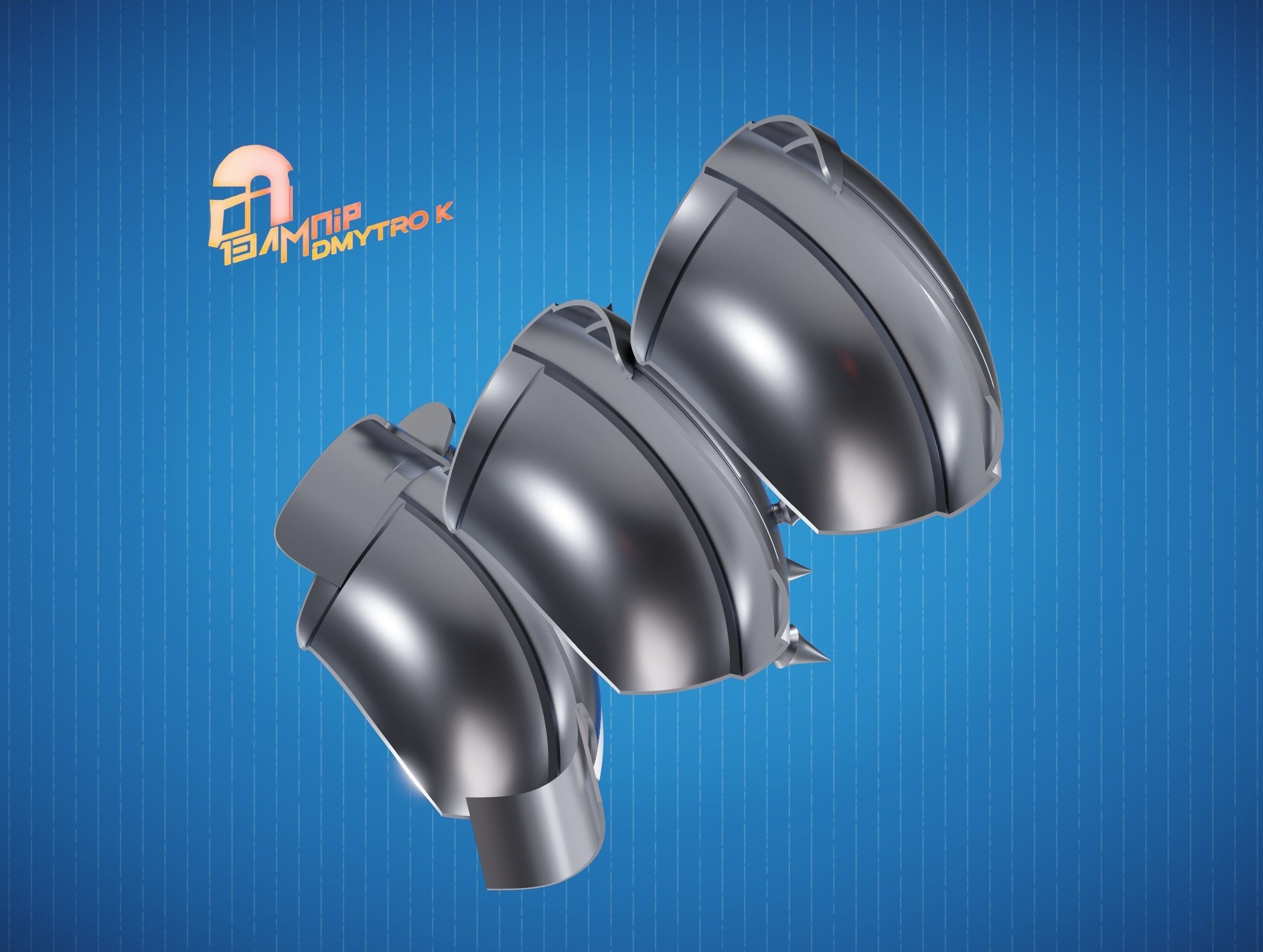 Custom Din Djarin Shoulder Pauldrons 3D print model_24