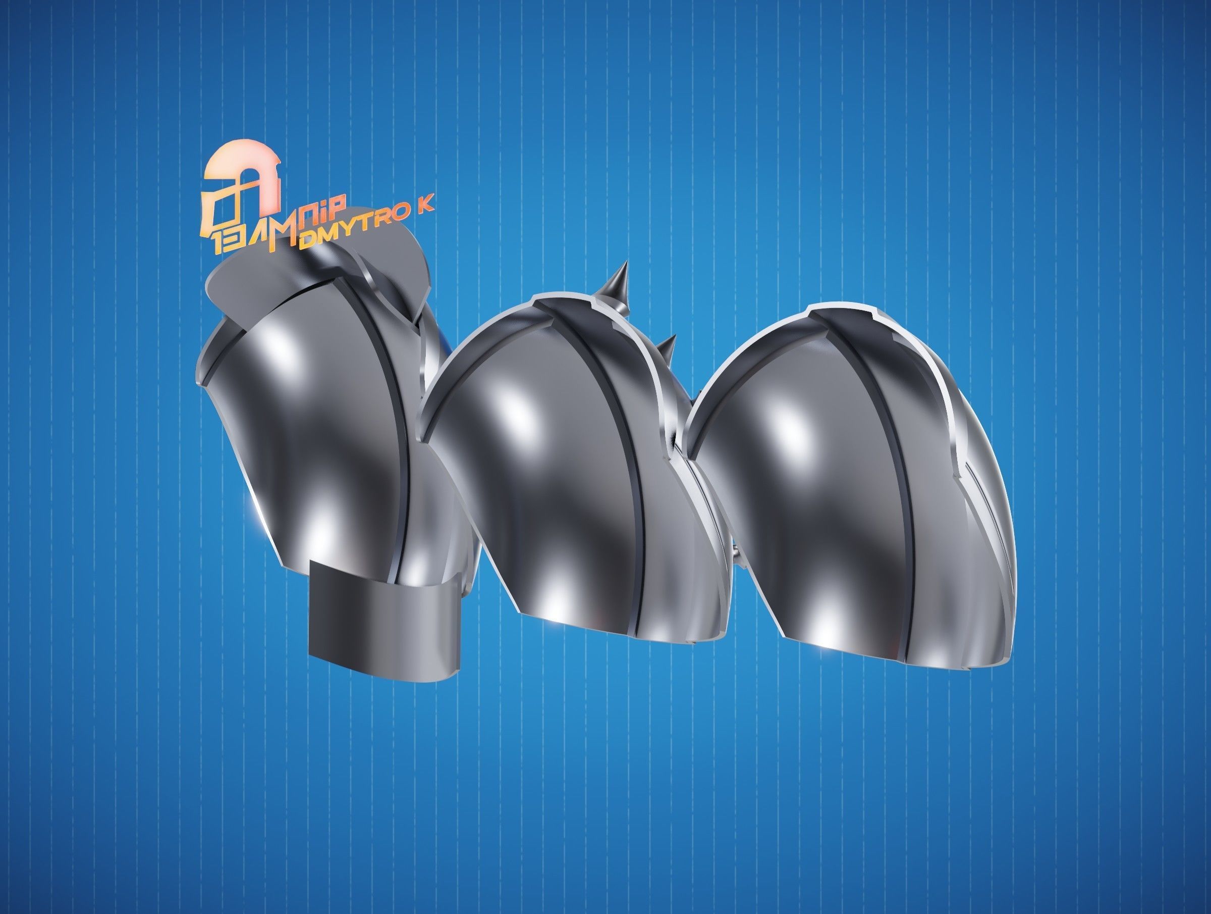 Custom Din Djarin Shoulder Pauldrons 3D print model_22