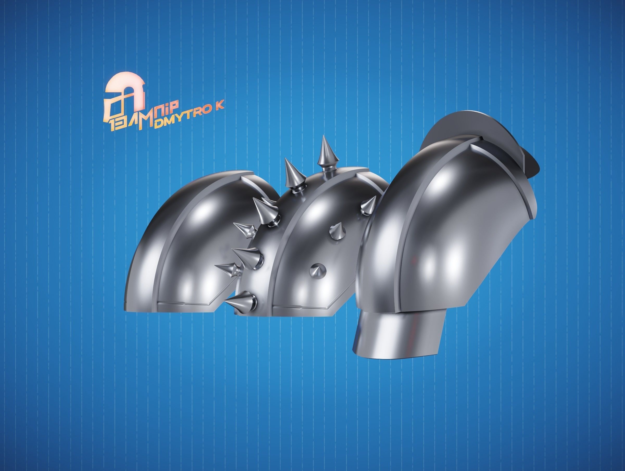 Custom Din Djarin Shoulder Pauldrons 3D print model_3