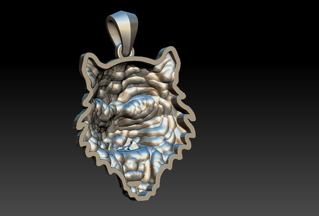 Tiger Head Pendant 3D print model_8