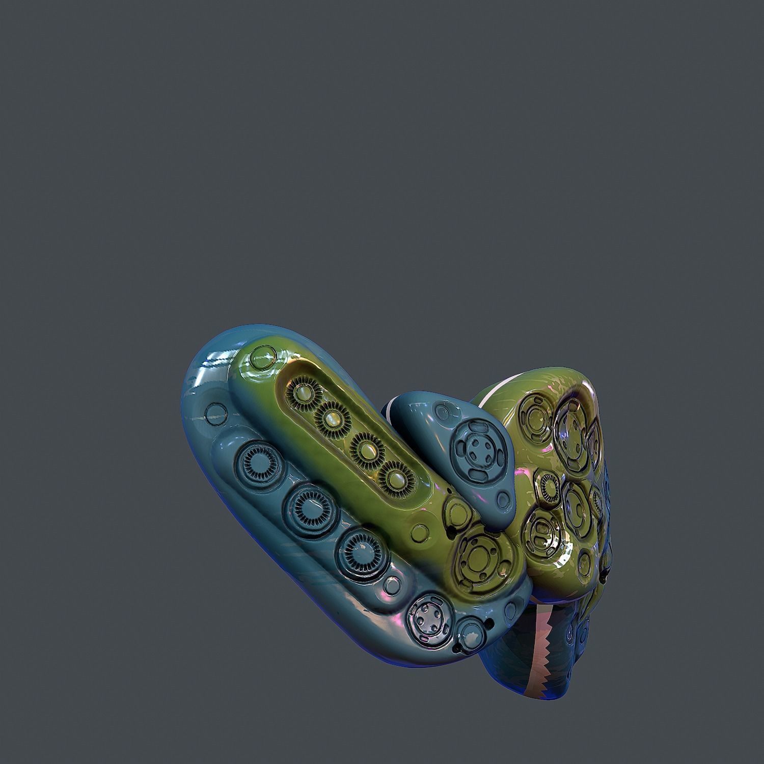 Gas mask helmet 3d model scifi Low-poly Low-poly 3D model_5