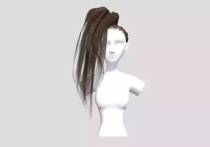 Stylized Female Hairstyle 3D model Stylized Female Hairstyle 3D model