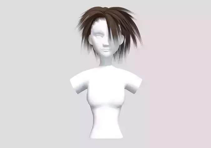 Short Female Hairstyle 3D model Short Female Hairstyle 3D model