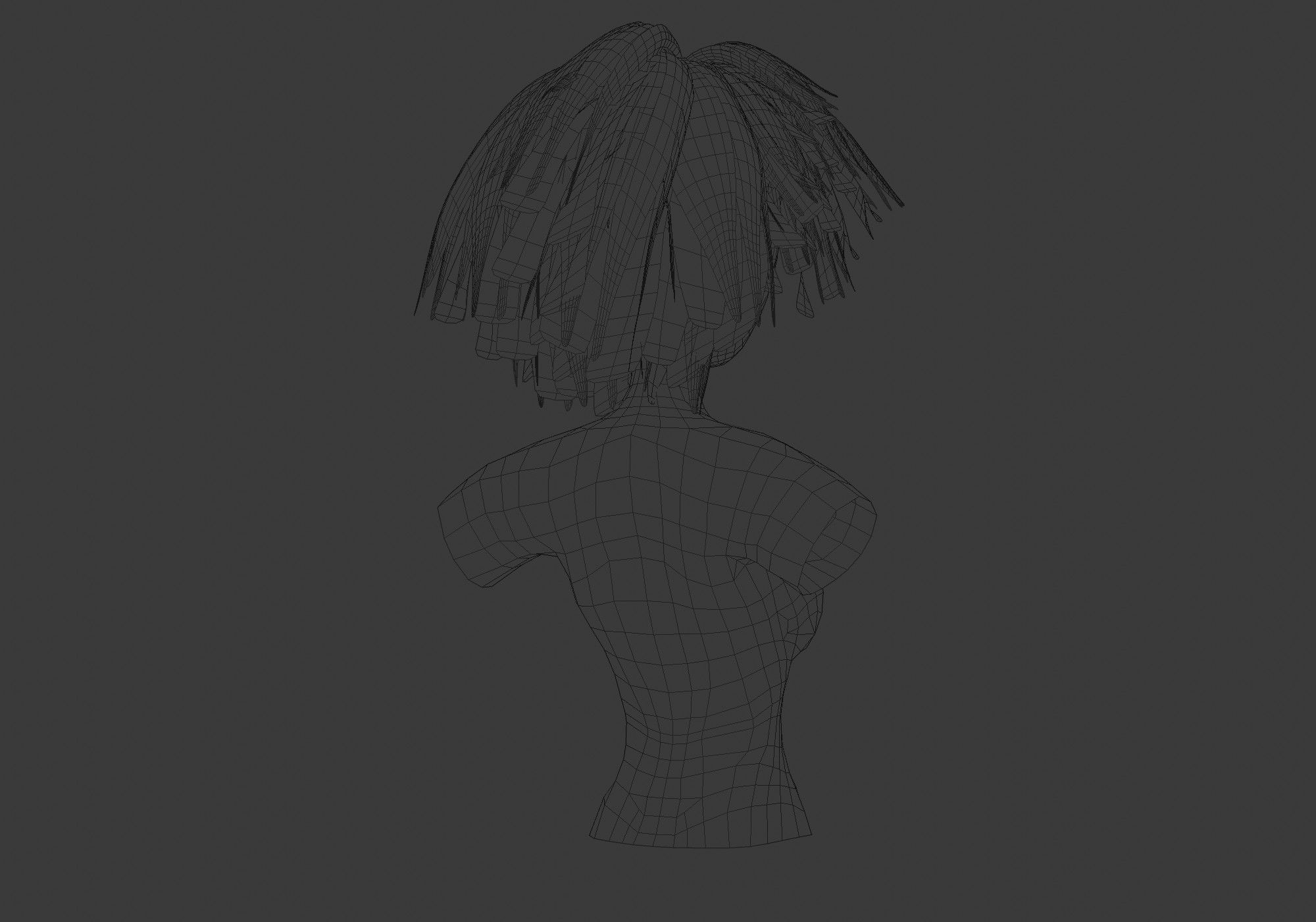 Short Female Hairstyle 3D model_8