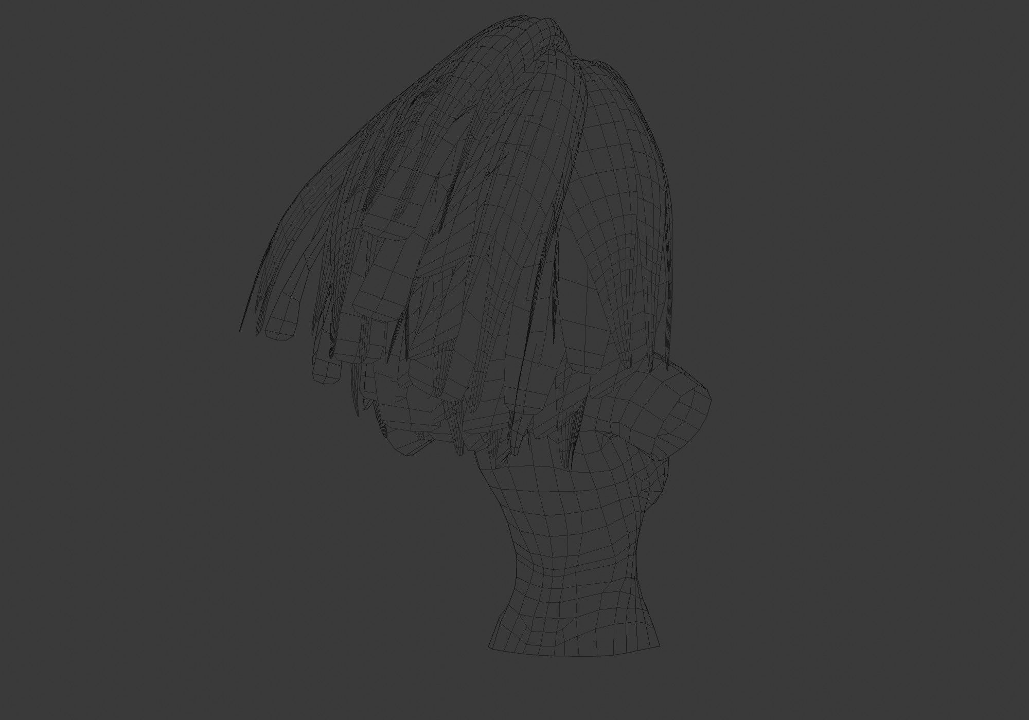 Long Female Hairstyle 3D model_8