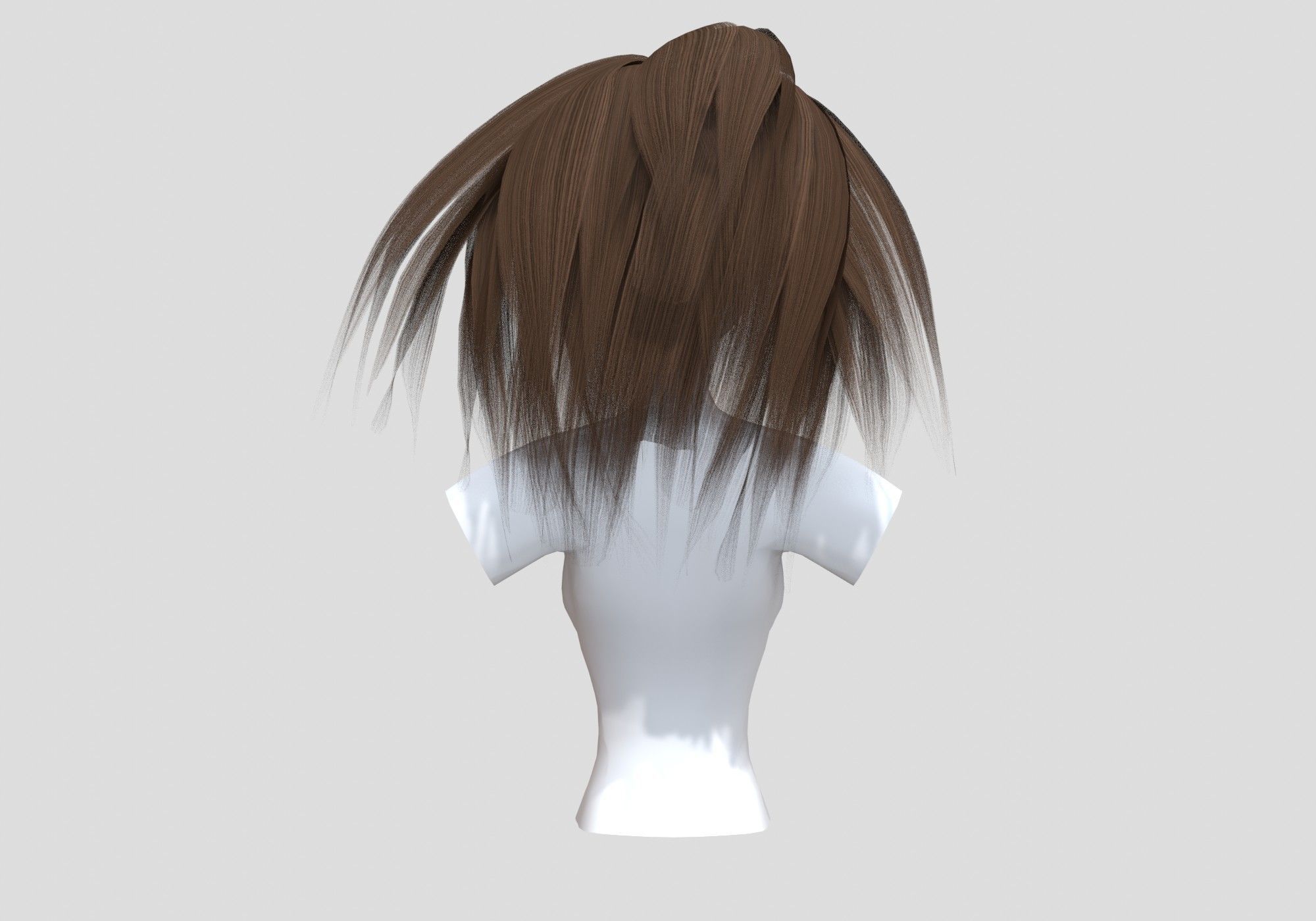 Long Female Hairstyle 3D model_4