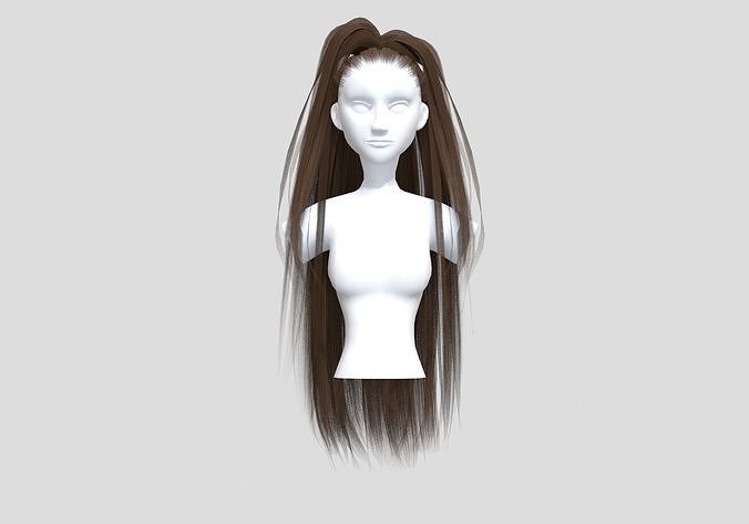 Long Basic Hairstyle  3D model