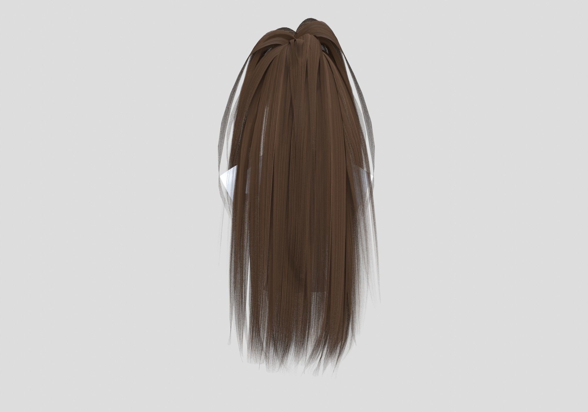 Long Basic Hairstyle  3D model_4