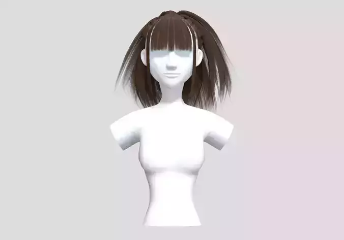 Cute Pigtail Hairstyle 