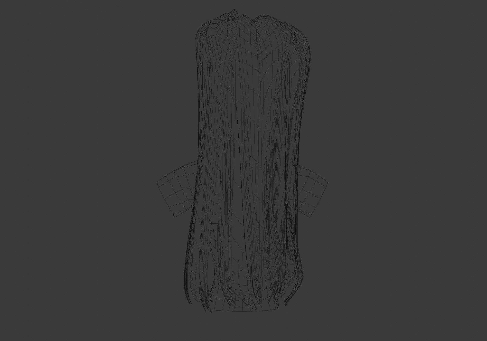 Brown Pigtail Hairstyle 3D model_9