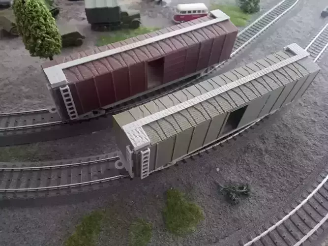 AMERICAN BOXCAR H0 SCALE 3D print model