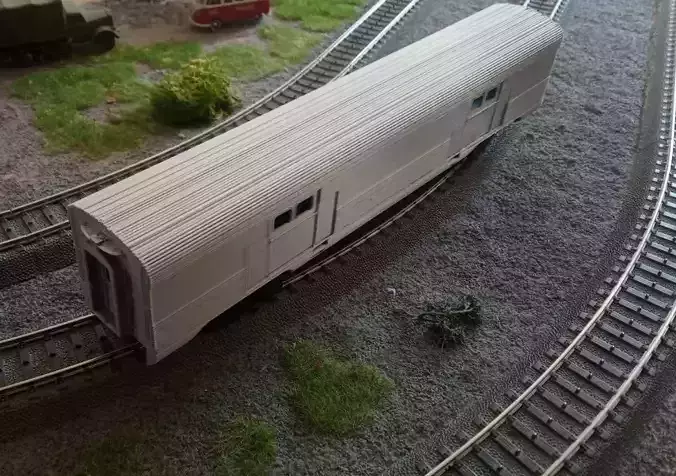 SANTA FE STREAMLINER H0 BAGGAGE CAR 3D print model